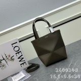 Loewe New Fashion Foldable Leather Handbag Crossbody Bag Size: 16.5x9.5x20 CM