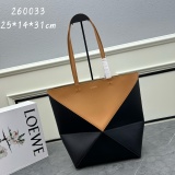 Loewe New Fashion Foldable Leather Handbag Crossbody Bag Size: 25.5x14.5x31.5 CM
