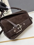 Loewe New Fashion Matte Leather Handbag Crossbody Bag Size: 24x16.5x10.5 CM