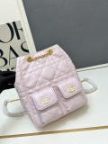 Dior New Classic Lingge Sheepskin Backpack Bucket Bag Size: 20x25 x10.5CM