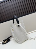 Versace New Classic Leather Logo Drawstring Bucket Bag Diagonal Span Bag