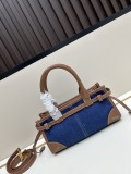 Prada New Fashion Retro Cowboy Handbag Diagonal Cross Bag Size: 24x13x8 CM