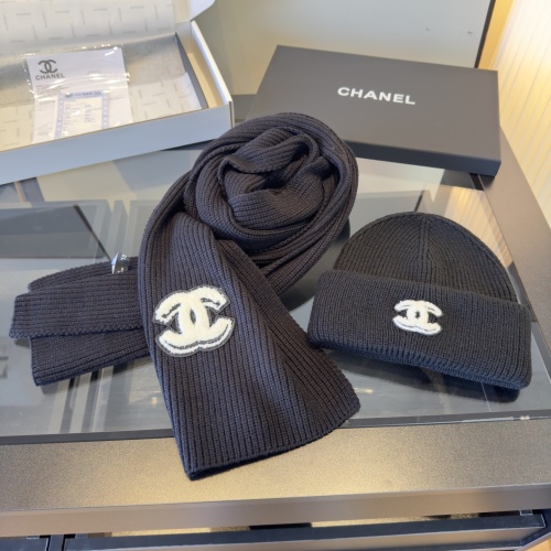 Chanel New Autumn/Winter Warm Cashmere Scarf and Hat Set Size: 30x180 CM