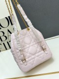 Dior New Classic Lingge Sheepskin Backpack Bucket Bag Size: 20x25 x10.5CM