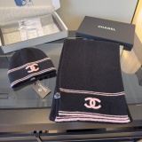 Chanel New Autumn/Winter Warm Cashmere Scarf and Hat Set Size: 30x180 CM