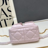 Dior New Classic Lingge Sheepskin Backpack Bucket Bag Size: 20x25 x10.5CM
