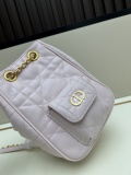 Dior New Classic Lingge Sheepskin Chain Double Shoulder Rich Bucket Backpack Size: 15x19 x8.5 CM