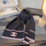 Chanel New Autumn/Winter Warm Cashmere Scarf and Hat Set Size: 30x180 CM
