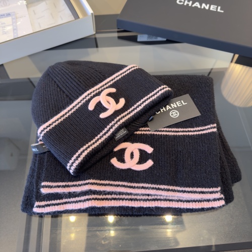 Chanel New Autumn/Winter Warm Cashmere Scarf and Hat Set Size: 30x180 CM