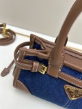 Prada New Fashion Retro Cowboy Handbag Diagonal Cross Bag Size: 24x13x8 CM