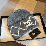Chanel New Classic Knitted Scarf Hat Set