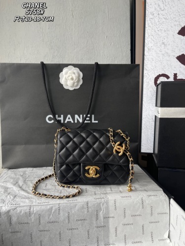Chanel New Classic Double C Sheepskin Flip Chain Shoulder Bag Size: 13x18x7 CM