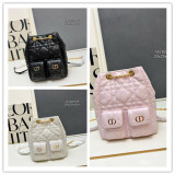 Dior New Classic Lingge Sheepskin Backpack Bucket Bag Size: 20x25 x10.5CM