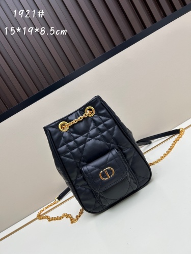 Dior New Classic Lingge Sheepskin Chain Double Shoulder Rich Bucket Backpack Size: 15x19 x8.5 CM