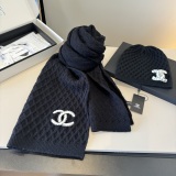 Chanel New Autumn/Winter Warm Cashmere Scarf and Hat Set