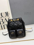 Dior New Classic Lingge Sheepskin Backpack Bucket Bag Size: 20x25 x10.5CM