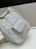 Dior New Classic Lingge Sheepskin Chain Double Shoulder Rich Bucket Backpack Size: 15x19 x8.5 CM