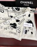 Chanel Fashion Versatile Graffiti Printed Cashmere Square Towel Size: 140 x 140 CM