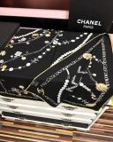 Chanel New Elegant Double Sided Printed Cashmere Square Towel Size: 140 x 140 CM