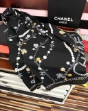 Chanel New Elegant Double Sided Printed Cashmere Square Towel Size: 140 x 140 CM