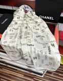 Chanel New Classic Double Sided Letter Printed Cashmere Square Towel Size: 140 x 140 CM