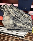Dior Fashion Animal Jungle Printed Cashmere Square Towel Size: 140 x 140 CM