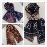 Gucci New Classic Grid GG Jacquard Wool Scarf Size: 47x 180 CM