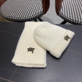 Dior Couple Fashion Versatile Knitted Hat Scarf Set