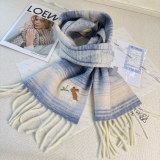 Loewe New Fashion Embroidered Rainbow Cashmere Scarf Size: 30x 180 CM
