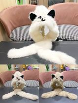 Chanel Fashion Versatile Fox Hair Hat Scarf Chanel Fashion Versatile Fox Hair Hat Scarf