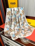 Fendi New Classic Geometric Silk Twill Square Towel Size: 90x 90 CM