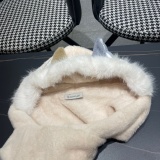 Moncler Fashion Versatile Fox Ear Hat Scarf Glove One Piece