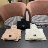 Prada Couple Fashion Warm Wool Scarf Hat Set