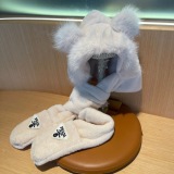 Prada Fashion Bear Ear Hat Scarf One Piece