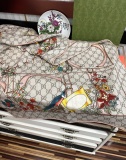Gucci New Classic Elegant GG Double Sided Cashmere Scarf Size: 140x 140 CM
