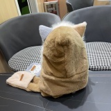 Moncler Fashion Versatile Fox Ear Hat Scarf Glove One Piece