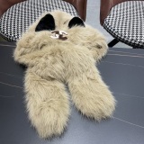 Chanel Fashion Versatile Fox Hair Hat Scarf 