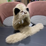 Chanel Fashion Versatile Fox Hair Hat Scarf 