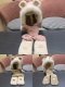 Moncler Fashion Versatile Bear Ears Hat Scarf Glove One Piece