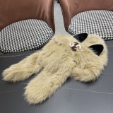 Chanel Fashion Versatile Fox Hair Hat Scarf 