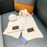 Louis Vuitton New Couple Fashion Wool Scarf Hat Set