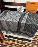 Chanel New Classic Dark Pattern Logo Jacquard Cashmere Square Towel Size: 140x 140 CM
