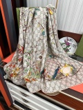 Gucci New Classic Elegant GG Double Sided Cashmere Scarf Size: 140x 140 CM