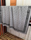 Chanel New Classic Dark Pattern Logo Jacquard Cashmere Square Towel Size: 140x 140 CM