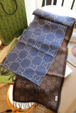 Gucci New Classic Contrast Logo Jacquard Wool Scarf Size: 34x 194 CM