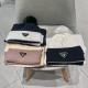 Prada Fashion Versatile Fox Hairball Cashmere Hat Scarf