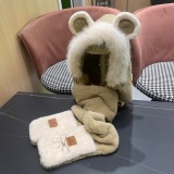 Moncler Fashion Versatile Bear Ears Hat Scarf Glove One Piece
