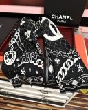 Chanel Fashion Double Sided Double C Graffiti Cashmere Scarf Size: 65x 185 CM