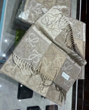 Loewe New Classic Checkered Logo Jacquard Cashmere Scarf Size: 40x 200 CM