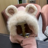 Moncler Fashion Versatile Bear Ears Hat Scarf Glove One Piece
